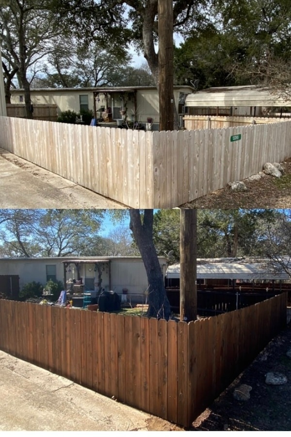 wood fence staining services 2